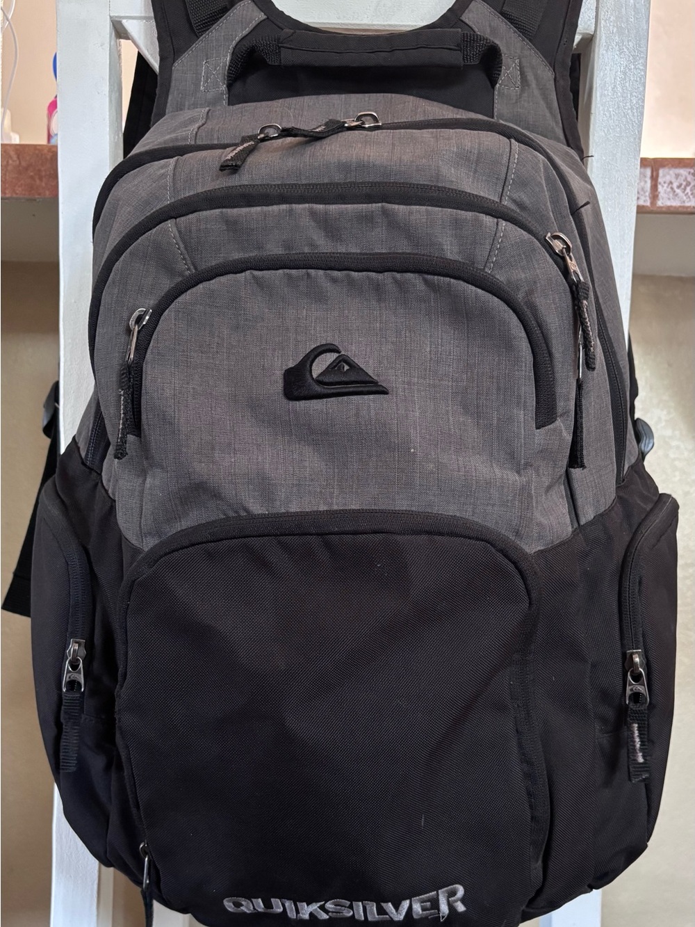 Quiksilver Gray and Black  Backpack